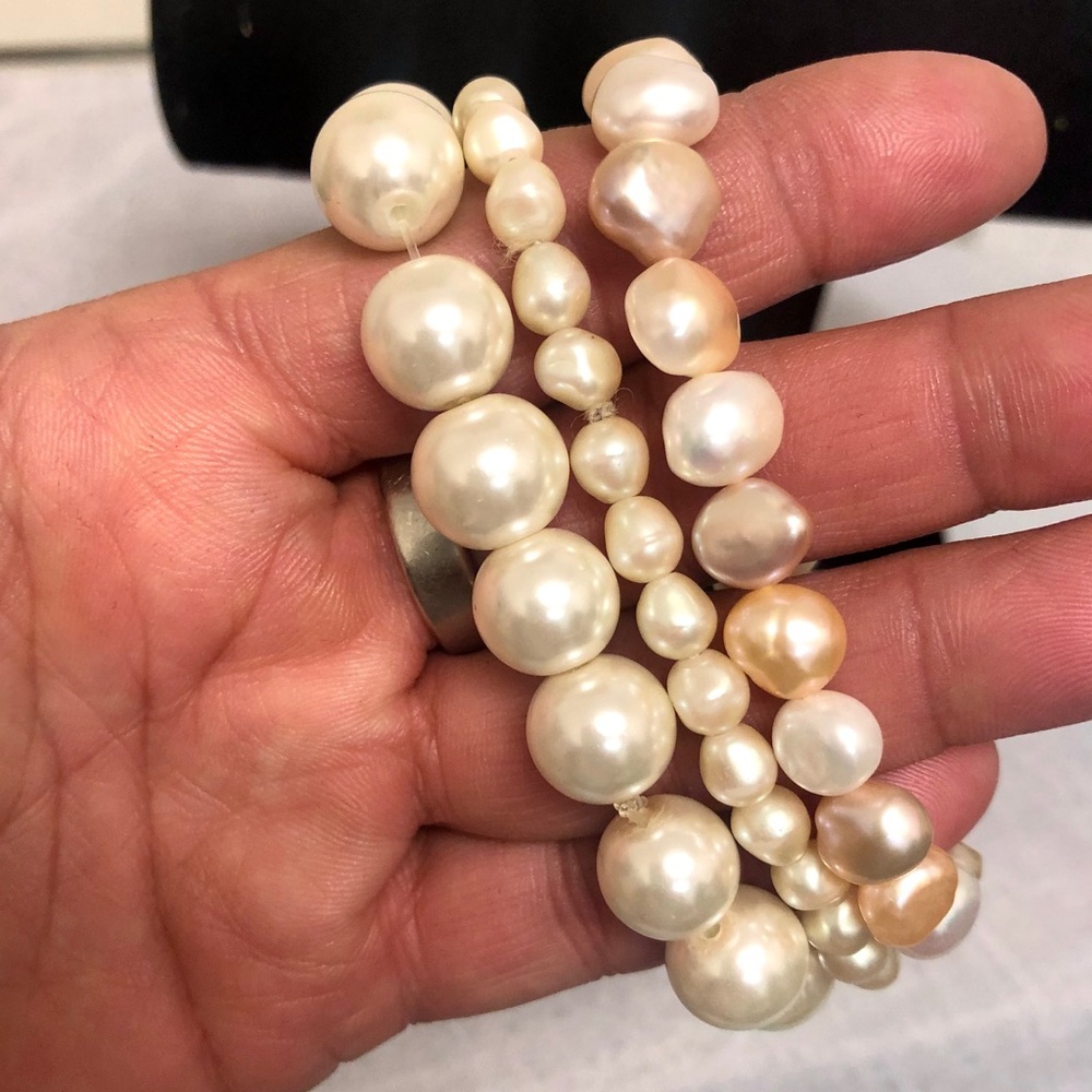 LOT‼️of 3 Pearl Bracelets. Two Freshwater,  1 Faux